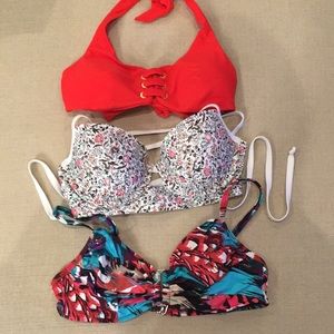 Lot of 3 adorable bikini tops!